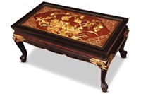 Chinese Gilt and Ebonised Panel Coffee Table,