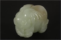 Chinese Carved Jade Elephant,
