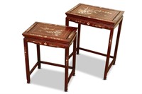 Nest of Two Chinese Inlaid Tables,