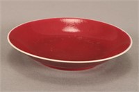 Chinese Qing Dynasty Sang de Boeuf Porcelain Dish,