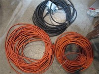 three electrical cords