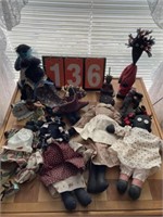 Collection of Black Americana Rag/Wood Dolls