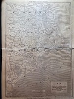 1862 Civil War map of the south