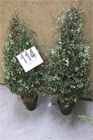 Pair Of (28 Inches Tall) Decorative Trees
