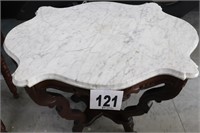 Vintage Marble Topped Table (34x22"x27") Missing