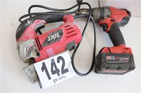 Skil Jig Saw And A (18 Volt) Milwaukee Drill (No