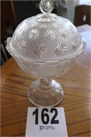 Vintage (12 Inch) Tall Star Covered Compote