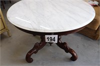 Vintage Marble Topped Table (42x20") (Bldg 3)
