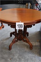 Vintage Oval Table On Casters (25x35x29") (Bldg 3)
