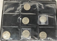(6) Assorted Eisenhower & Walking Liberty Coins