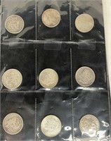 (9) Assorted Morgan Silver Dollar