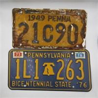 (4) Vtg Pennsylvania License Plates