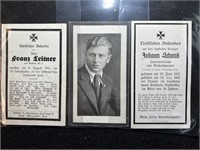 World War II German death cards