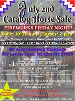 July 2nd Catalog Horse Sale Special