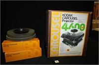 Kodak Slide projector; Slide Carousels (4)