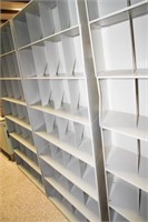 Metal Angled Shelving - 7 Rows storage - Divided