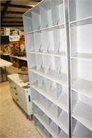 Metal Angled Shelving - 7 Rows storage - Divided