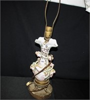 Decorative ornate ceramic Lamp 25" tall at finial