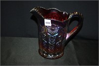Red Ruby Luster Pitcher 7½" tall - No