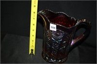 Red Ruby Luster Pitcher 7½" tall - No