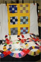 Quilt tops - Polyester w/yellow strips