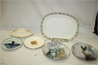 Decorative Plates (6) ; Oblong 13" long platter