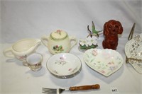 Decorative Dishes; Trinkets; Hummingbird; Dog