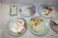 Hand painted Porcelain Plates/Dishes (11)