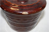 Marcrest Brown Stoneware Dishes; Cookie jar (chip)