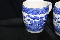 Chinoiserie Like Ceramic Coffee Mugs (5) Napco