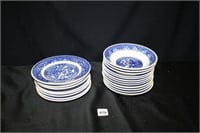 Willow Ware by Royal China Desert Plates/Bowls