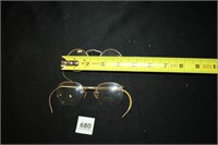 Antique Eyeglasses (gold like coloring) ; 2 pair