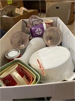 50+/- Kitchen/Household Items- Plates, Vases,