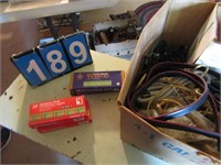 BOX MISC ELECTRICIAL SUPPLIES, LIGHT SETS,