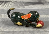 Vintage Mar Toys Tin Wind up 5" Cat w ball toy