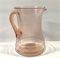 8" Pink Colored Glass Pitcher