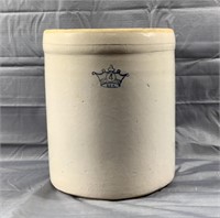 Vintage 4 Gallon Crown Pottery Crock