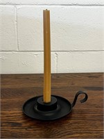 Vintage lightweight black candlestick holder