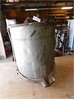 vintage metal trash can