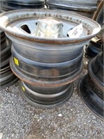 2- Ford 5 Hole Wheels 15” Actual Diameter