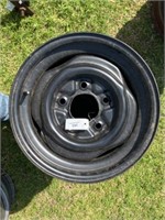 4- Black Ford 5 Hole Wheels 15” Actual Diameter