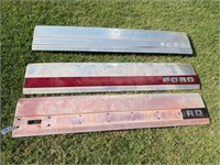 3 Ford Pickup Tailgate Trim Pieces