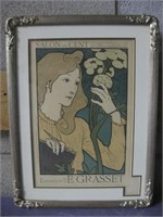13"x 17" Vintage Framed Grasset Lithograph