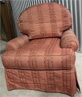SALMON UPHOLSTERED SIDE CHAIR