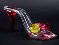 Art Glass Slipper Signed by A. Radetski