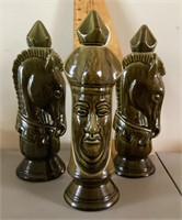 Ceramic chess piece decanters
