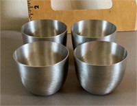 4 Towle pewter cups
