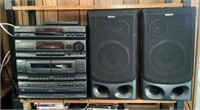 Sony stereo system with speakers