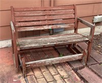 Wood glider bench