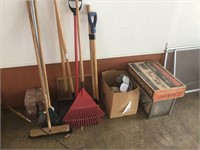 Long handle cleanup lot in garage